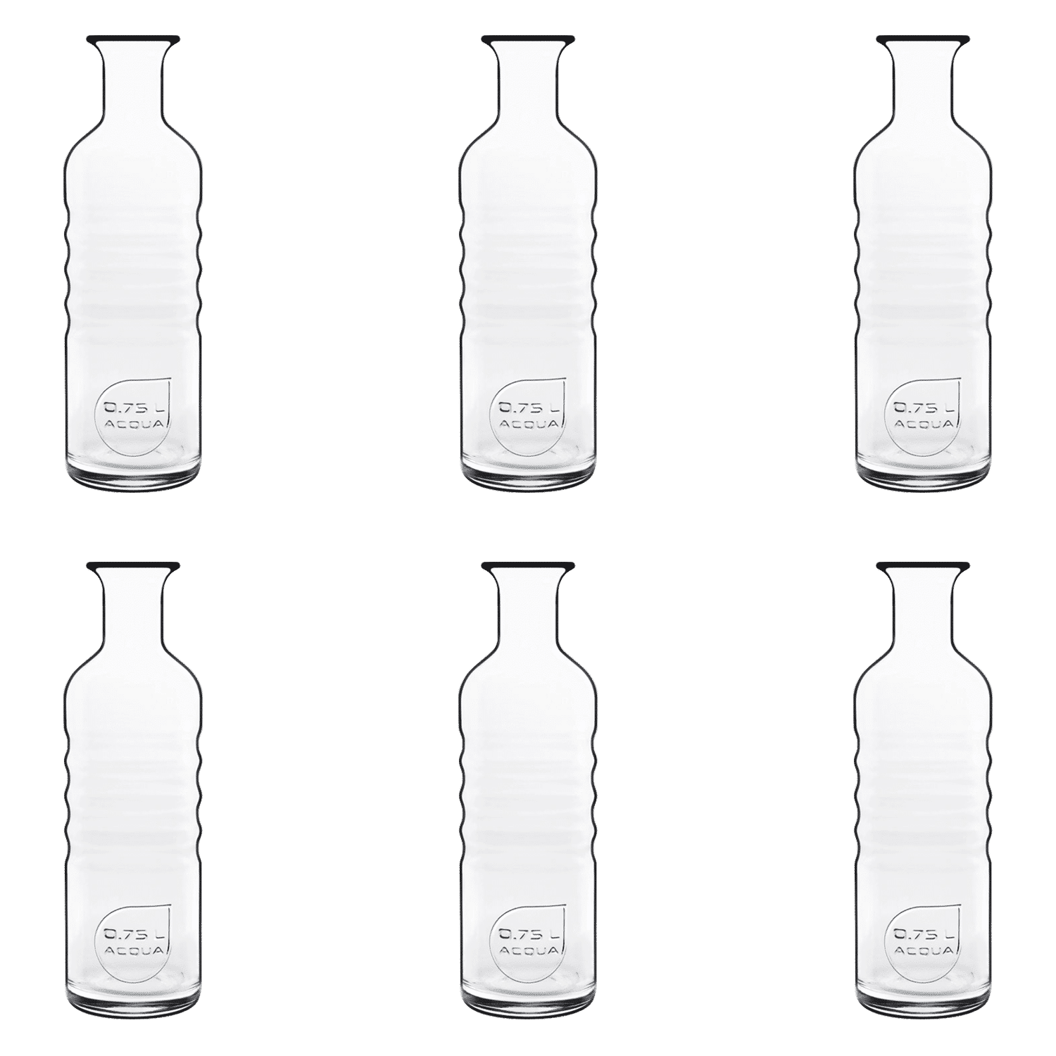 Luigi Bormioli Atelier Karaf 0,75 Aqua - 6 Stuks - Glazen.nl