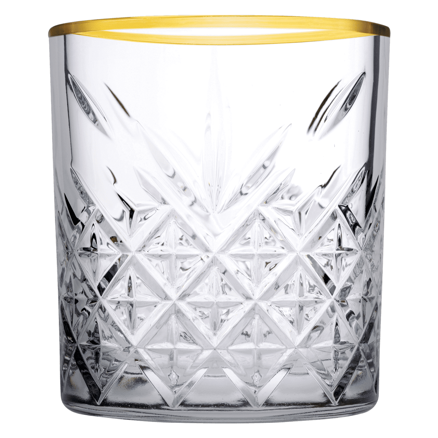 Pasabahce Timeless Tumbler 35,5 Cl Gouden Rand - 4 Stuks - Glazen.nl