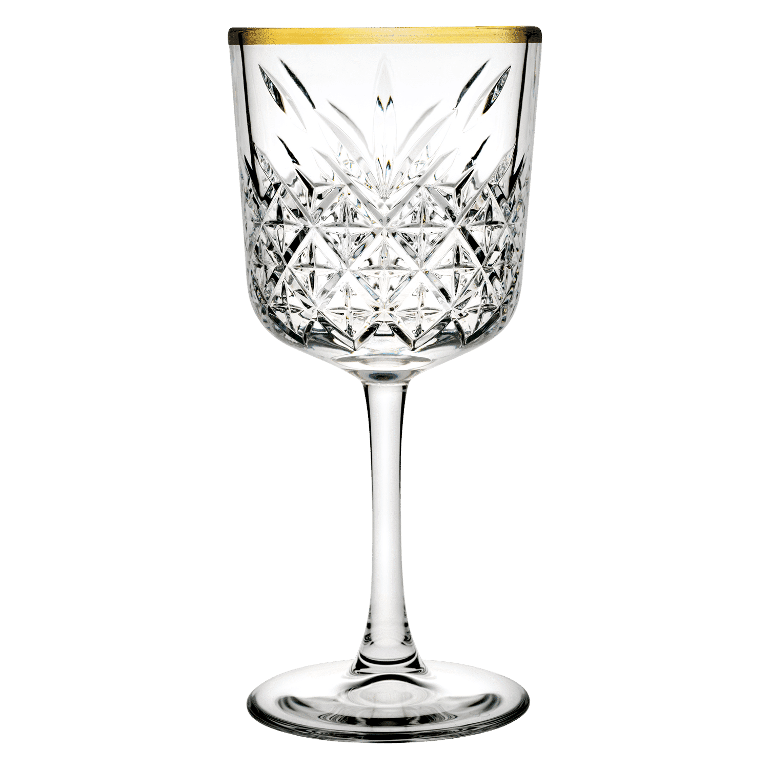 Pasabahce Timeless Wijnglas 33 Gouden Rand - 4 Stuks - Glazen.nl