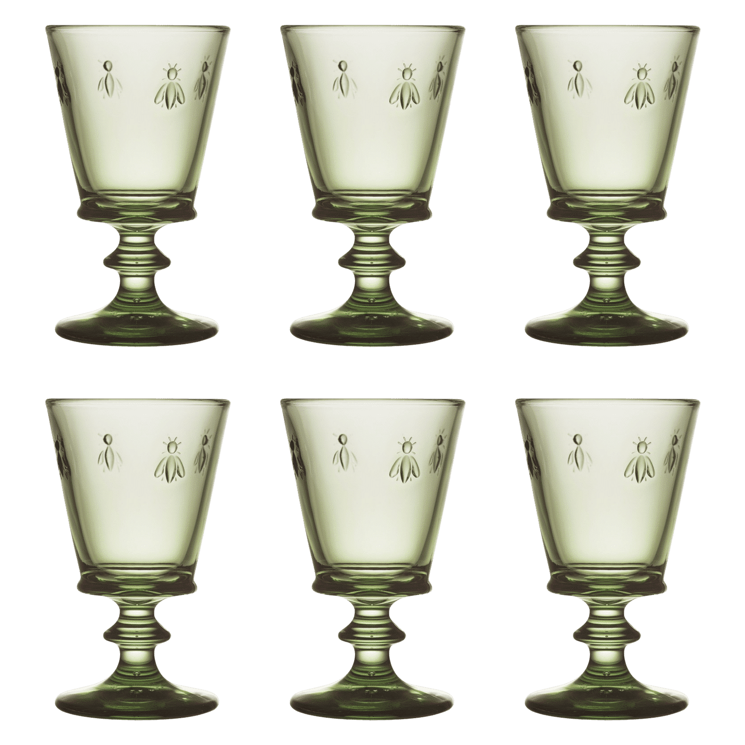 La Rochère Abeille Wijnglas 24 cl Olijfgroen - 6 Stuks - Glazen.nl