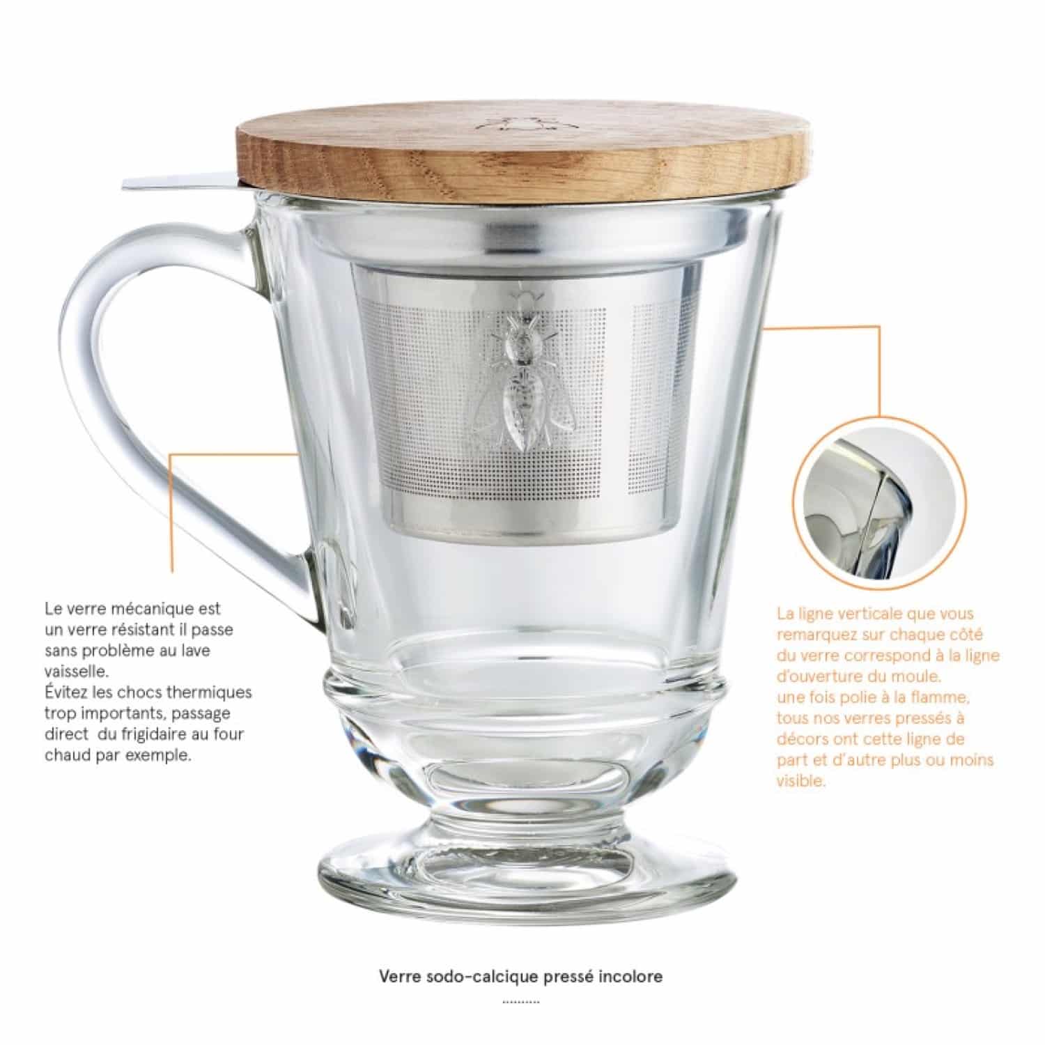 La Rochère Abeille Theeset 27,5 cl - Glazen.nl