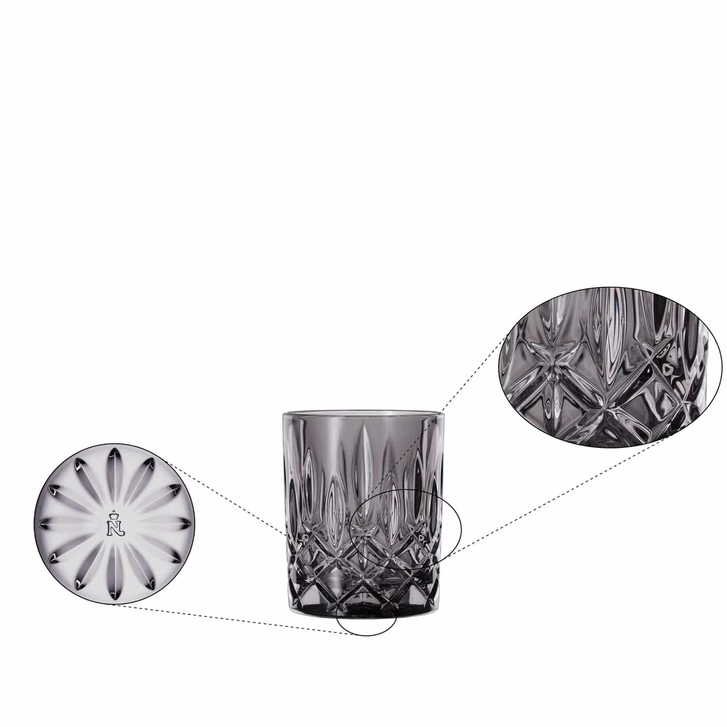 Nachtmann Noblesse Tumbler 29,5 Cl Grijs - 2 Stuks - Glazen.nl