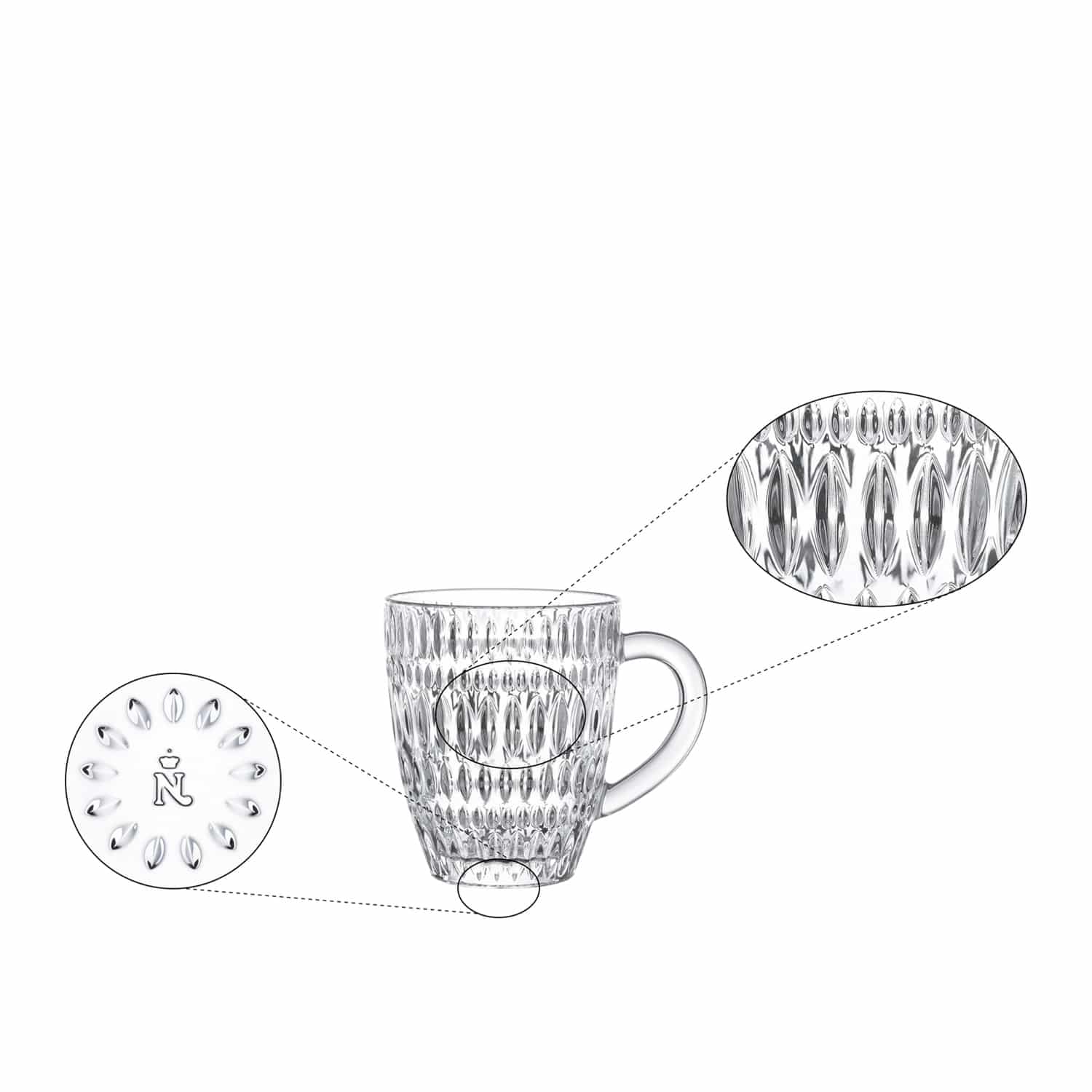 Nachtmann Ethno Beker 39,2 Cl Met Oor - 12 Stuks - Glazen.nl