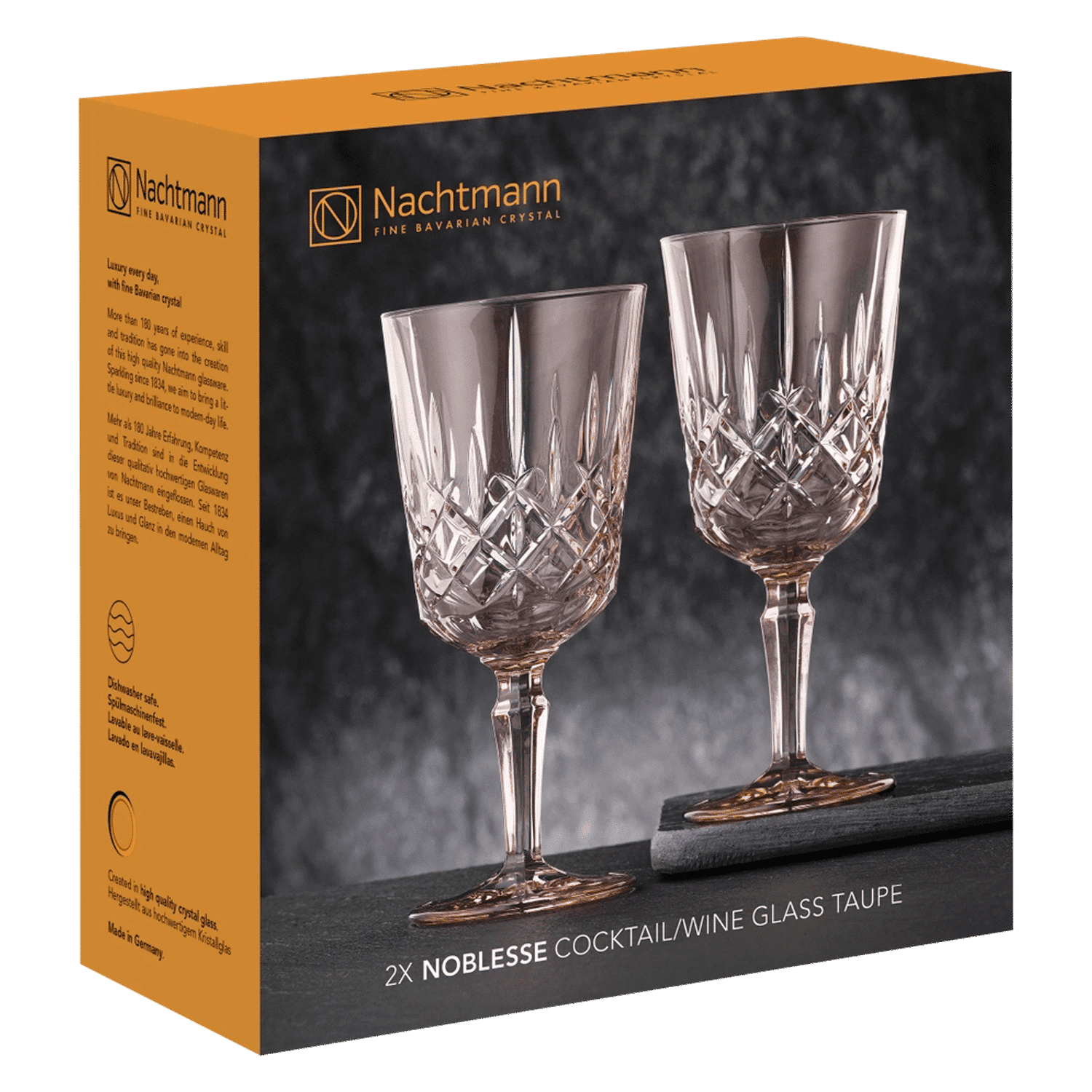 Nachtmann Noblesse Wijnglas 35,5 Cl Taupe - 2 Stuks - Glazen.nl