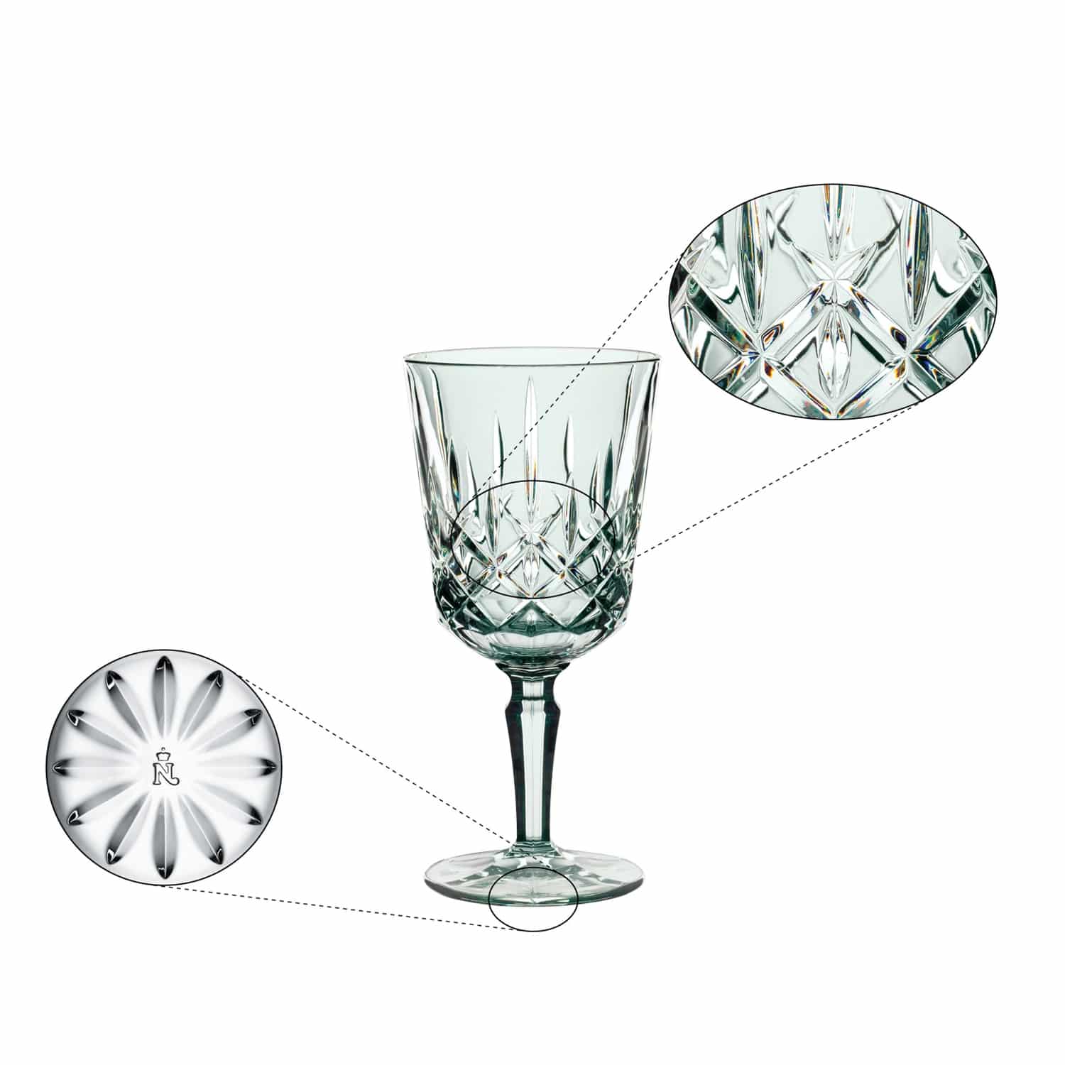 Nachtmann Noblesse Wijnglas 35,5 Cl Groen - 2 Stuks - Glazen.nl