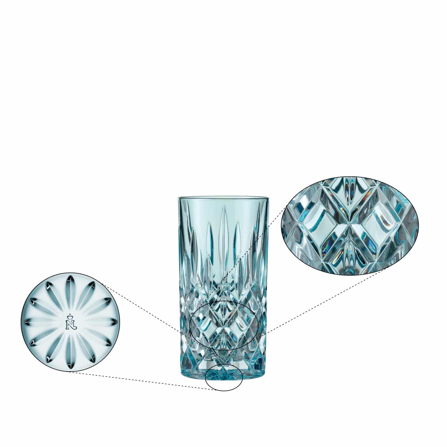 Nachtmann Noblesse Longdrinkglas 39,5 Cl Licht Blauw - 2 Stuks - Glazen.nl