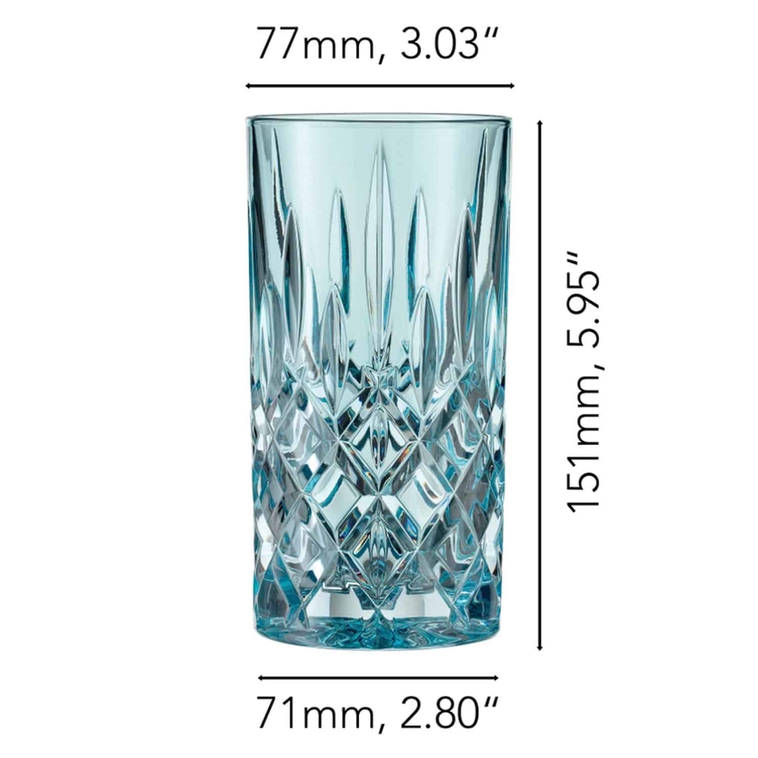 Nachtmann Noblesse Longdrinkglas 39,5 Cl Licht Blauw - 2 Stuks - Glazen.nl