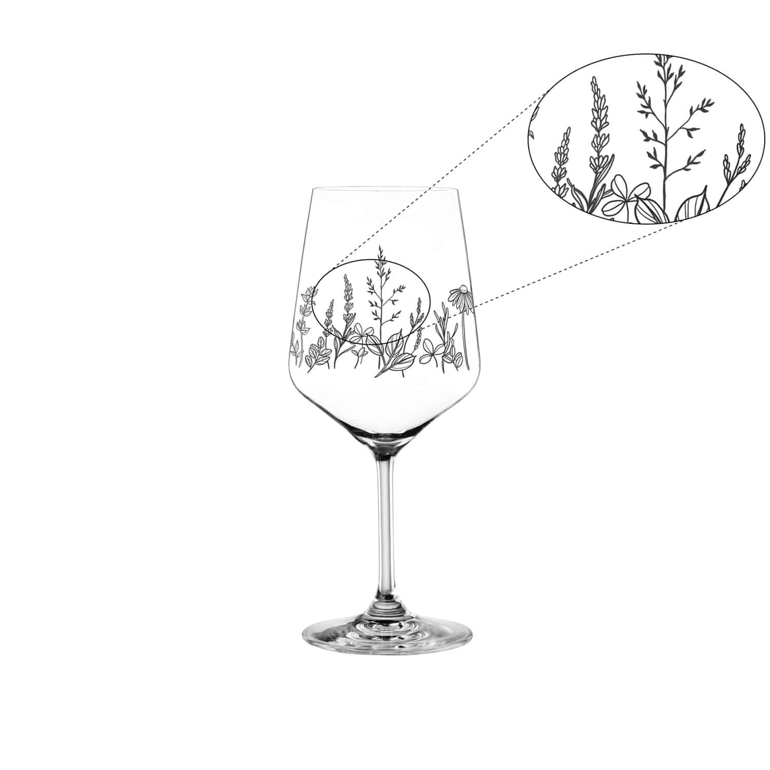 Nachtmann Tattoo Cocktailglas 63 Cl Botanical Zwart - 2 Stuks - Glazen.nl