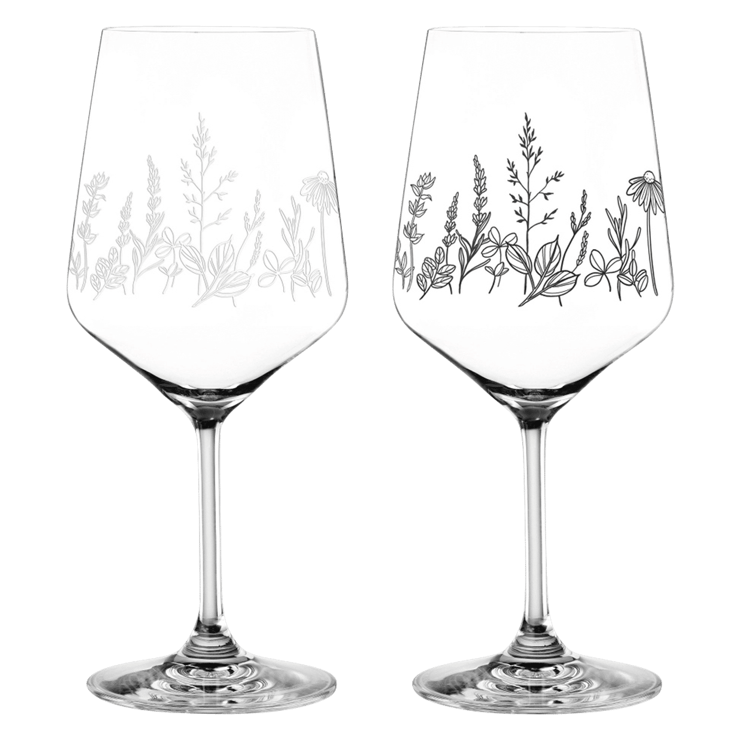 Nachtmann Tattoo Cocktailglas 63 Cl Botanical Zwart - 2 Stuks - Glazen.nl