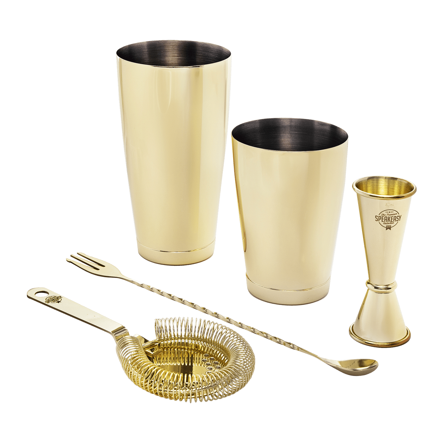 Speakeasy Cocktail Set Goud - 4 - Delig - Glazen.nl