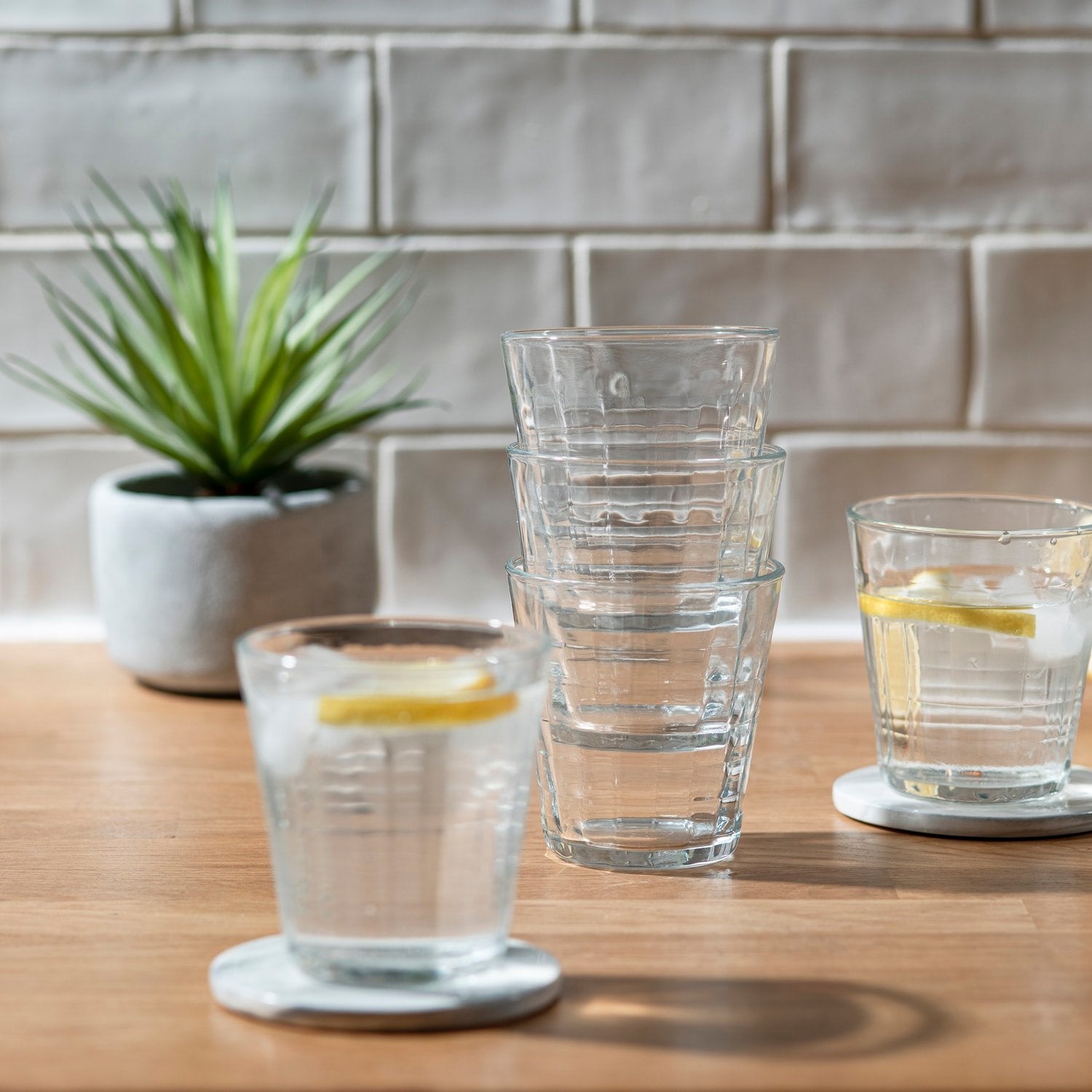 Duralex Prisme Tumbler 27,5 Cl Marine - 4 Stuks - Glazen.nl