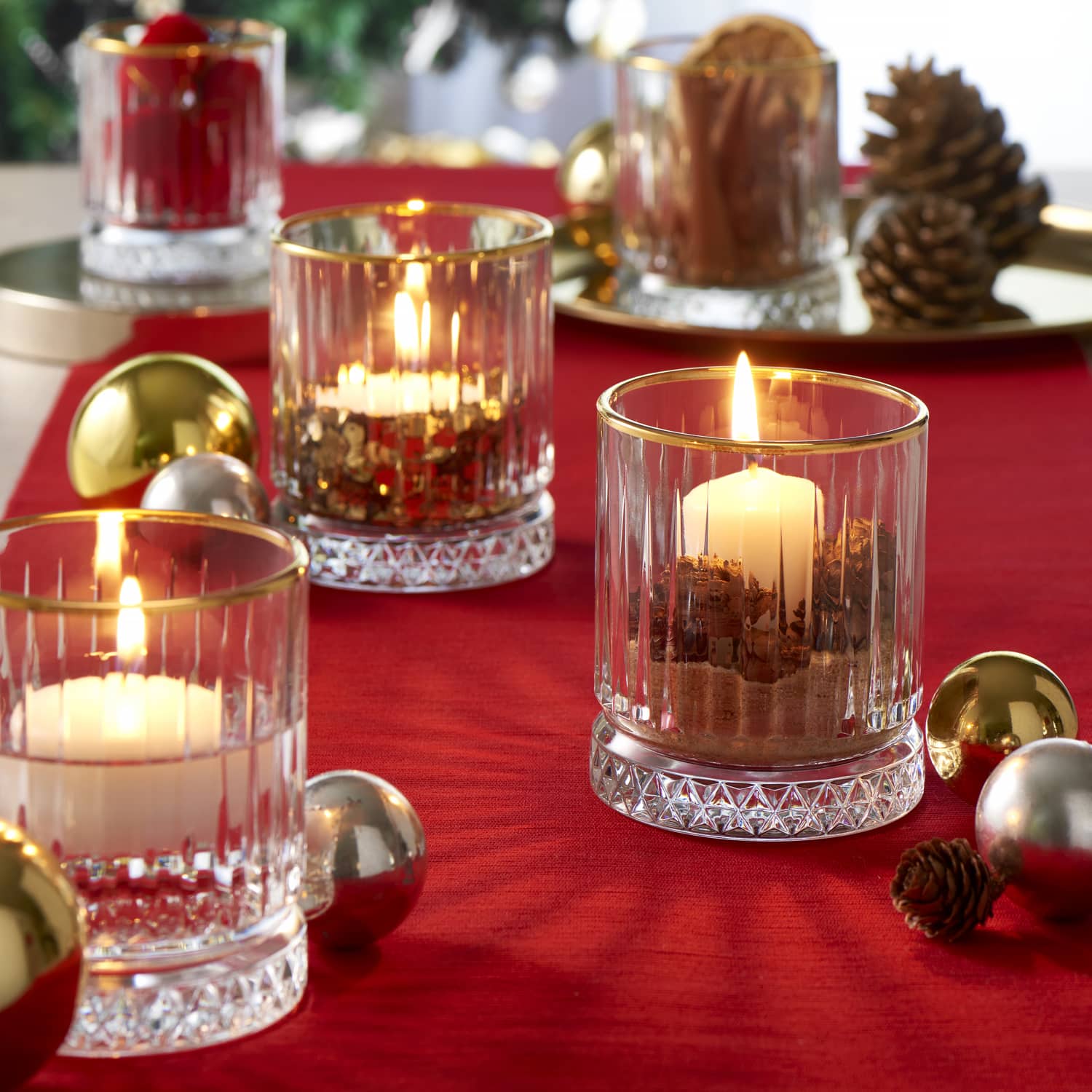 Pasabahce Elysia Tumbler 21 Cl Gouden Rand - 4 Stuks - Glazen.nl