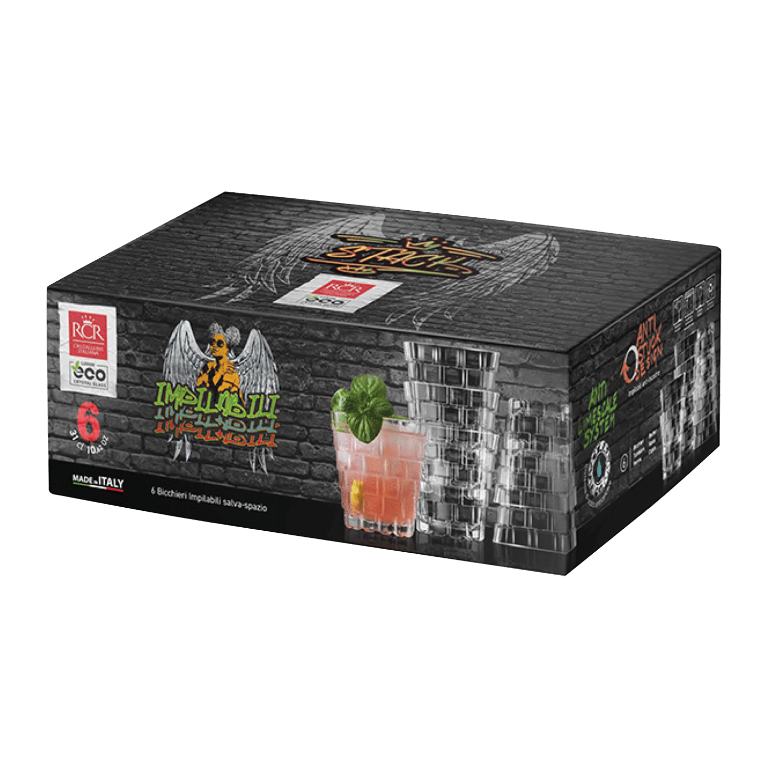 RCR Stack Longdrinkglas 39 Cl Stapelbaar - 6 Stuks - Glazen.nl