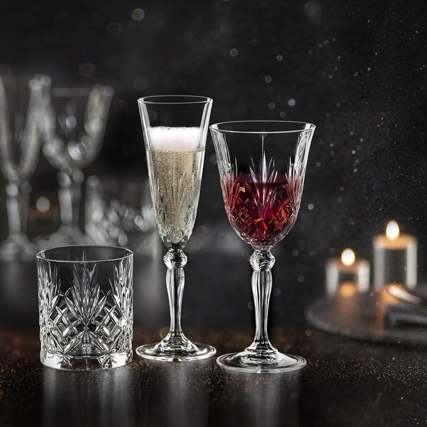 RCR Melodia Glazenset 18 - Delig (Wijnglazen - Champagneglazen - Tumblers) - Glazen.nl