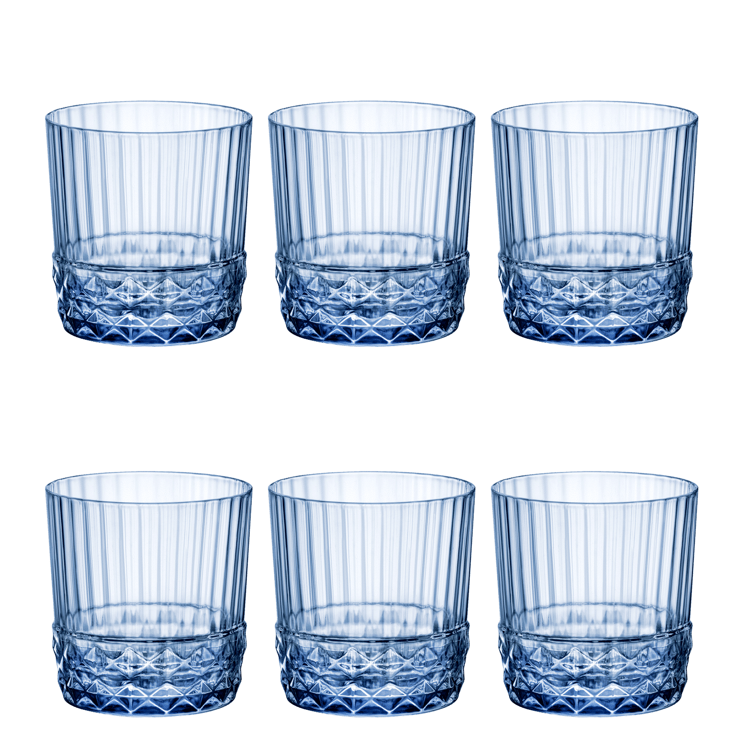 Bormioli Rocco America'20S Tumbler 37 Cl Blauw - 6 Stuks - Glazen.nl