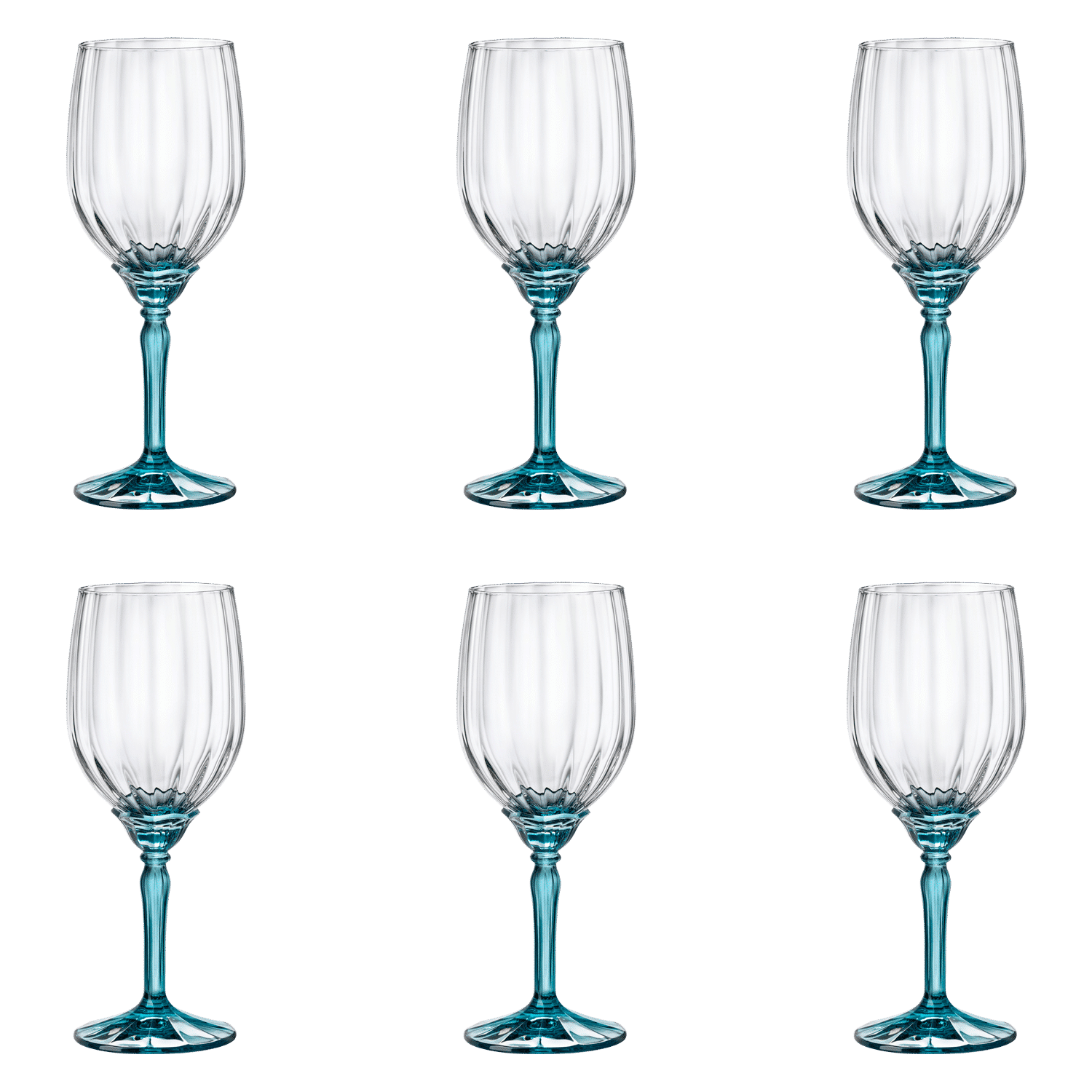 Bormioli Rocco Florian Wijnglas 38 Cl Blauw - 4 Stuks - Glazen.nl