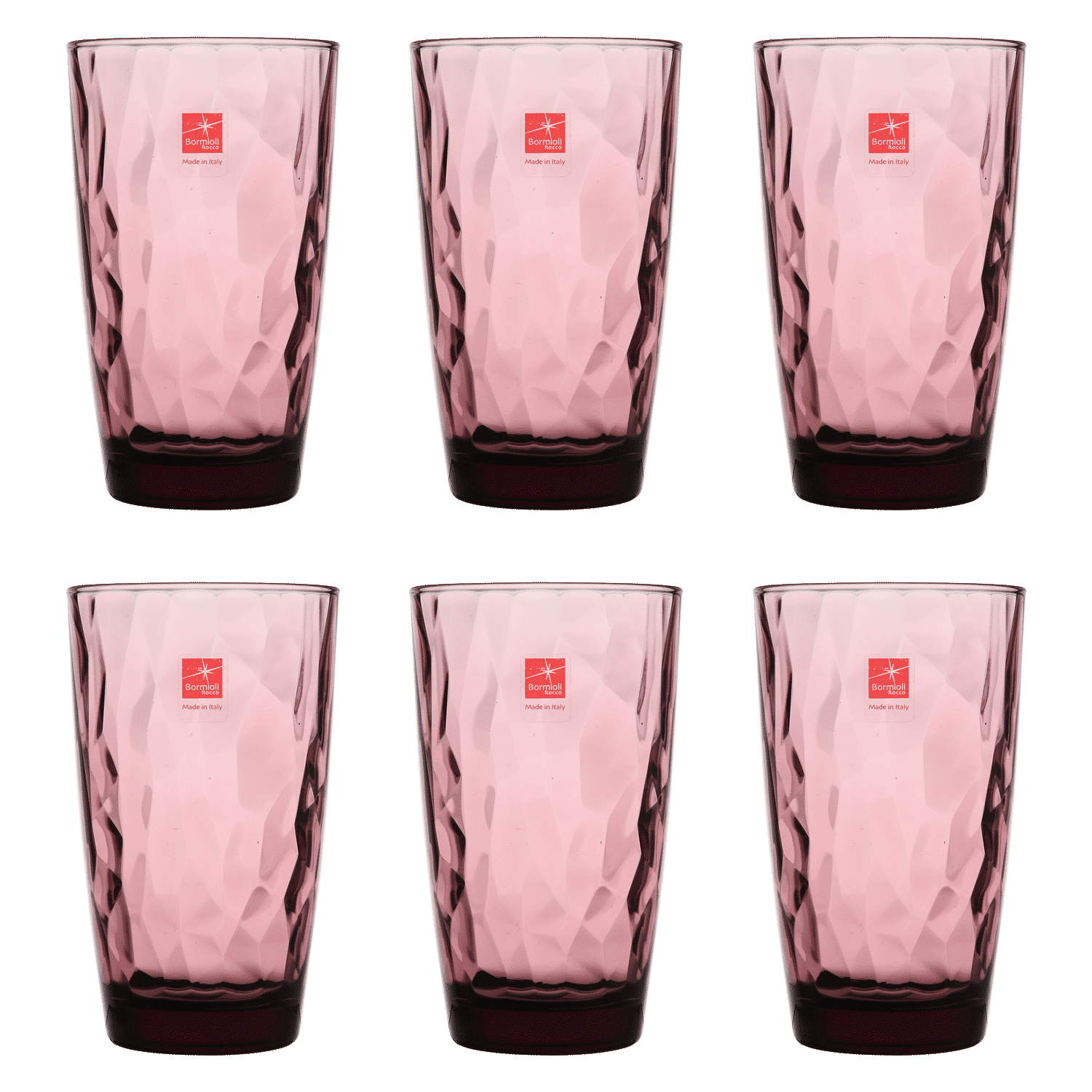 Bormioli Rocco Diamond Longdrinkglas 47 Cl Paars - 6 Stuks - Glazen.nl