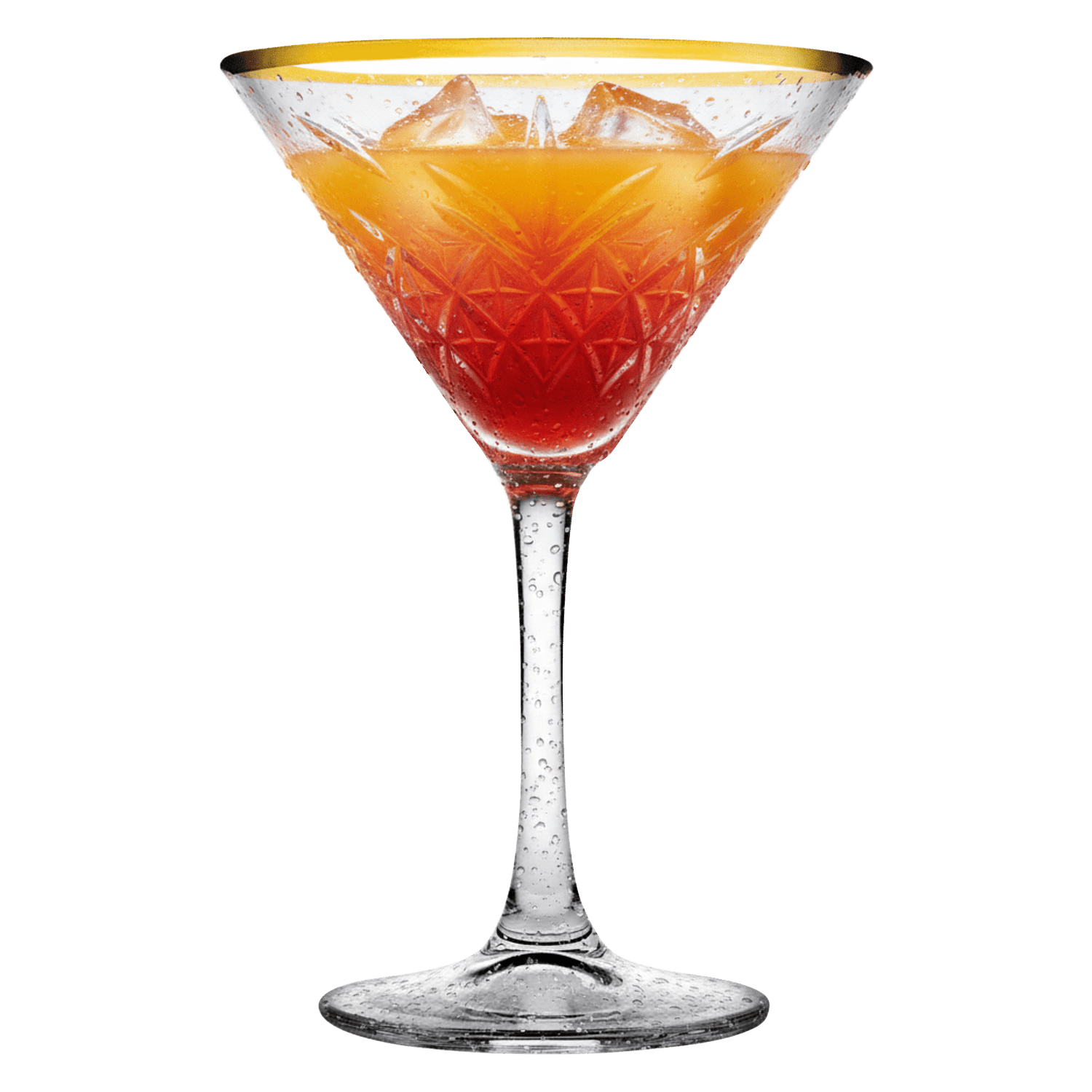 Pasabahce Timeless Martiniglas 23 Cl Gouden Rand - 4 Stuks - Glazen.nl