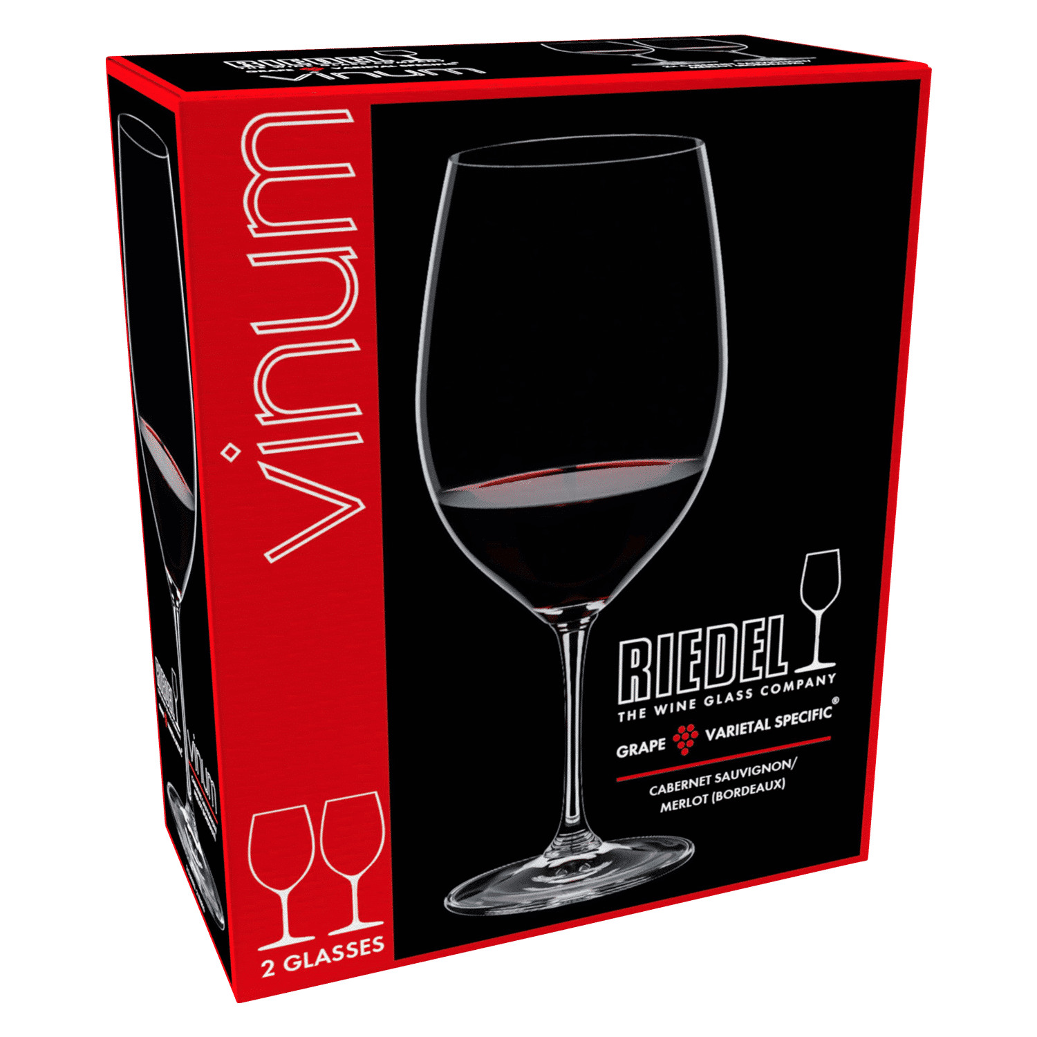 Riedel Vinum Wijnglas 99,5 Cl Cabernet Sauvignon / Merlot - 2 Stuks - Glazen.nl
