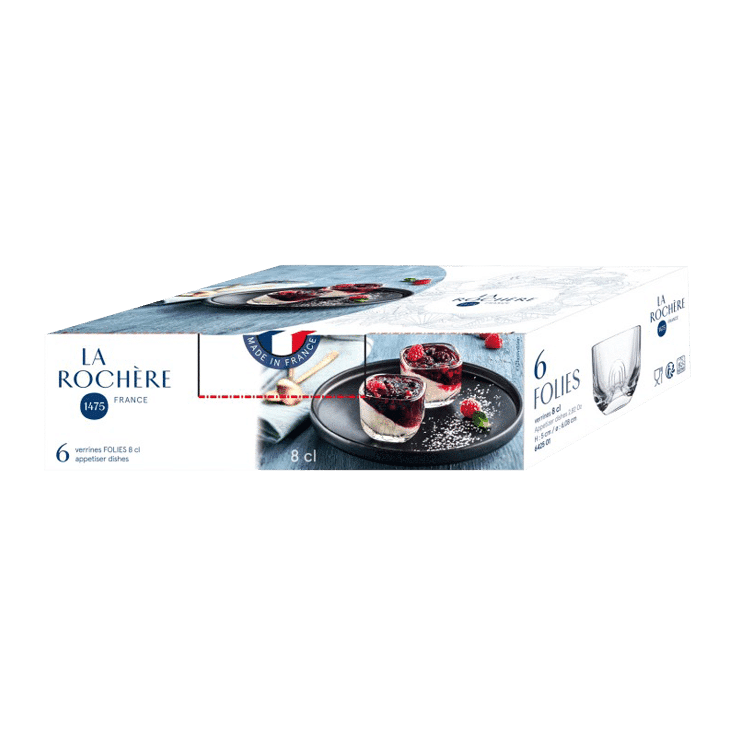 La Rochère Folies Amuse Schaaltje 8 cl - 6 Stuks - Glazen.nl