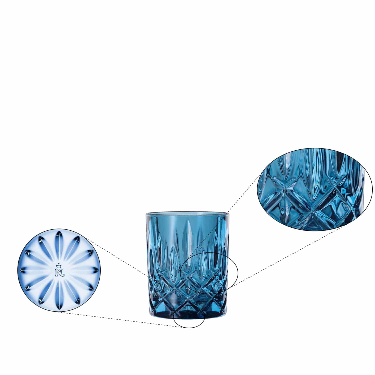 Nachtmann Noblesse Tumbler 29,5 Cl Blauw - 2 Stuks - Glazen.nl