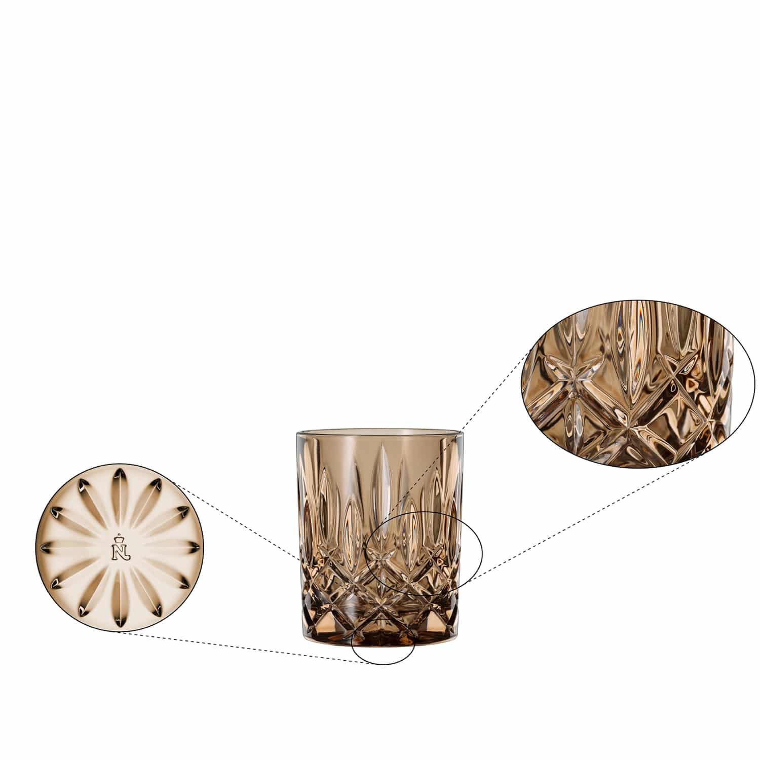 Nachtmann Noblesse Tumbler 29,5 Cl Bruin - 2 Stuks - Glazen.nl