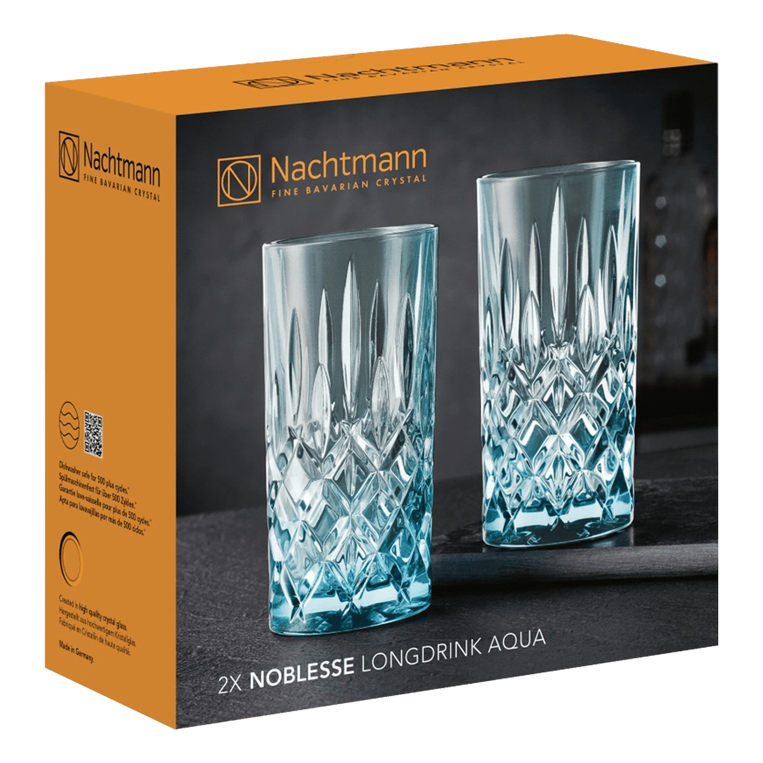 Nachtmann Noblesse Longdrinkglas 39,5 Cl Licht Blauw - 2 Stuks - Glazen.nl