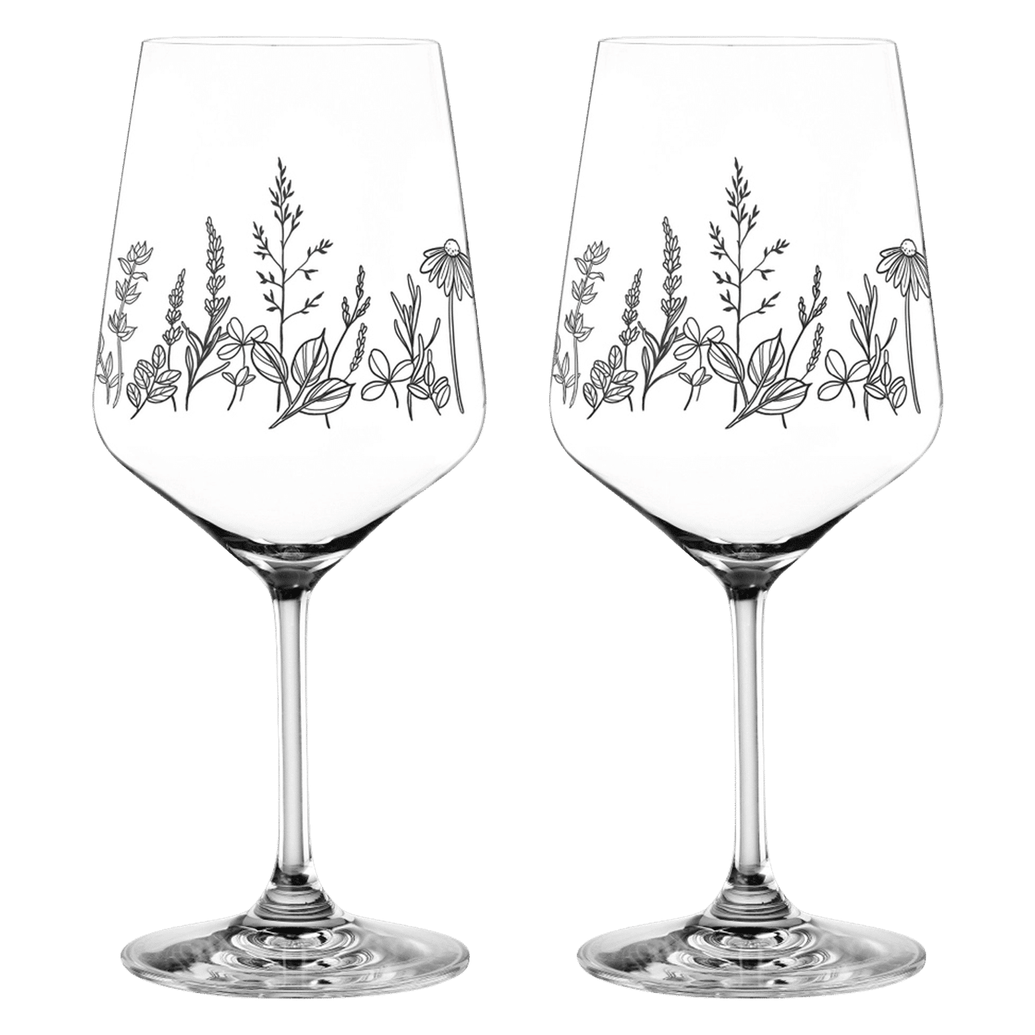 Nachtmann Tattoo Cocktailglas 63 Cl Botanical Zwart - 2 Stuks - Glazen.nl