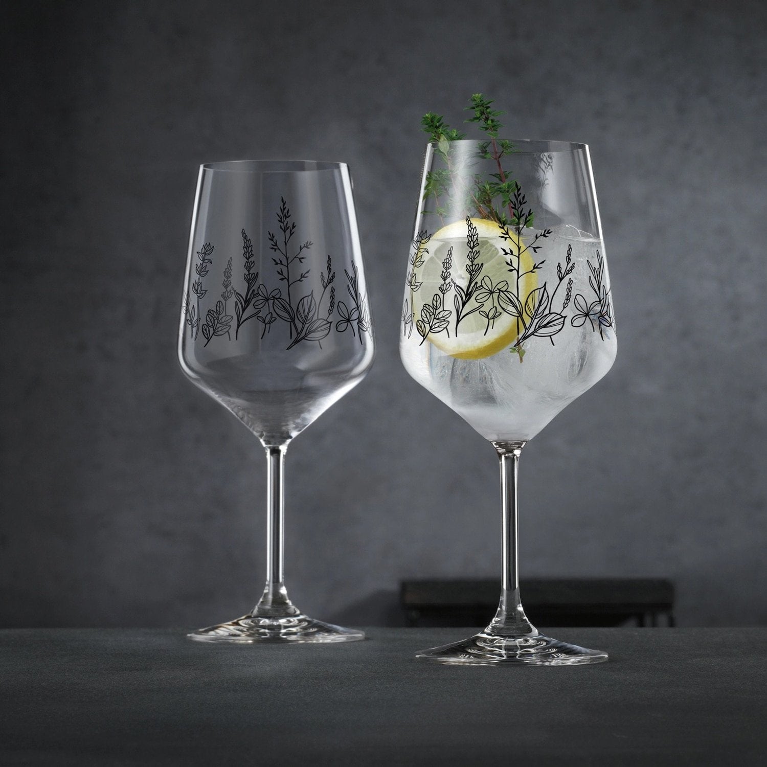 Nachtmann Tattoo Cocktailglas 63 Cl Botanical Zwart - 2 Stuks - Glazen.nl