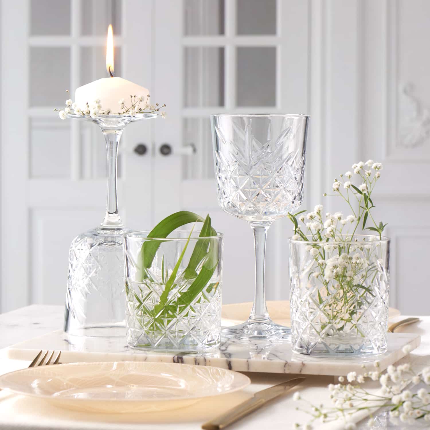 Pasabahce Timeless Wijnglas 33 Gouden Rand - 4 Stuks - Glazen.nl